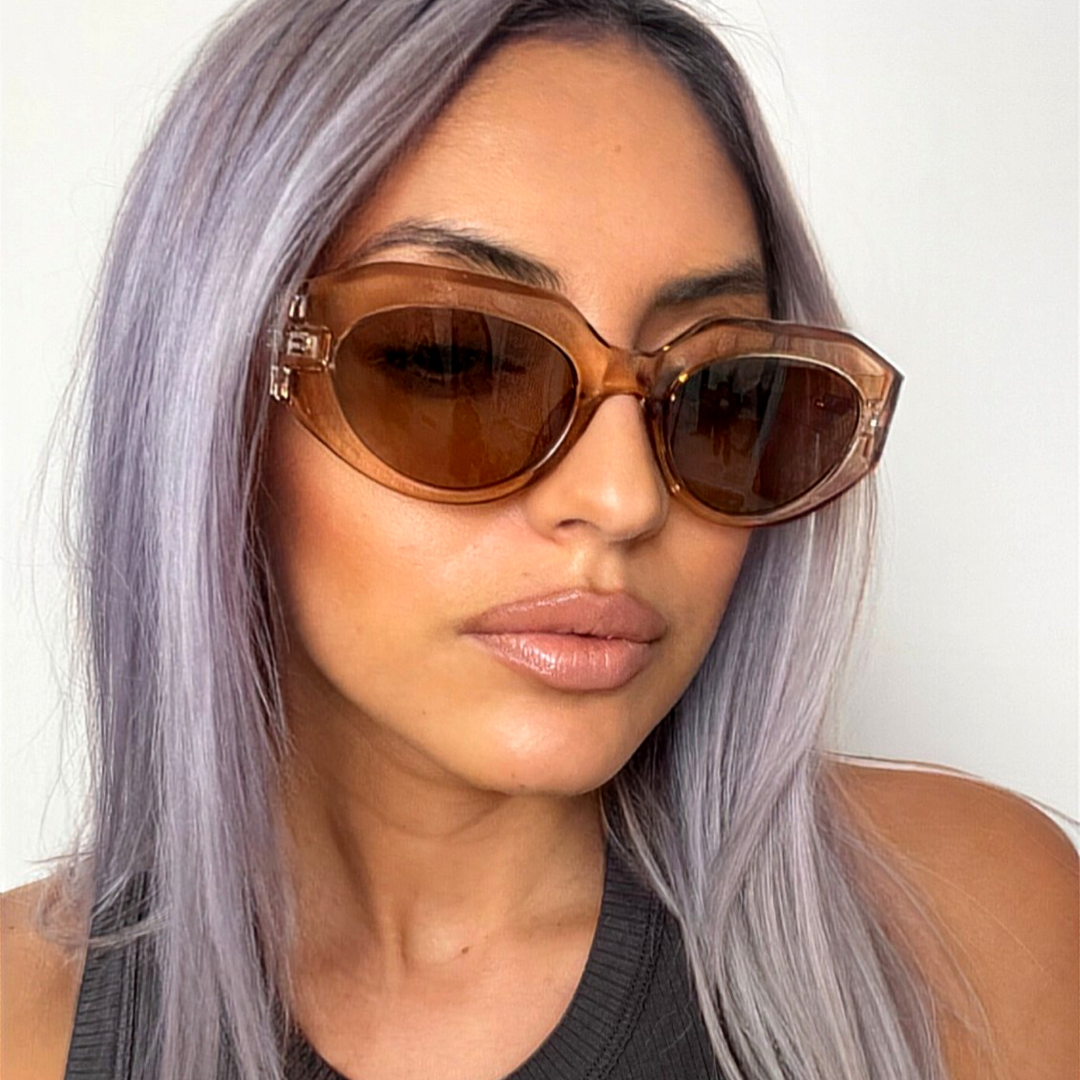 brown cat eye sunglasses