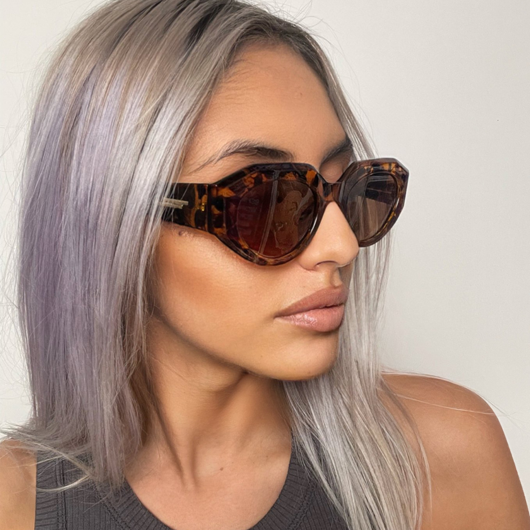 Cat-Eye Transparent Tortoise Shell Frame & Brown Tinted Lens Sunglasses —  11DollarSunglasses.com