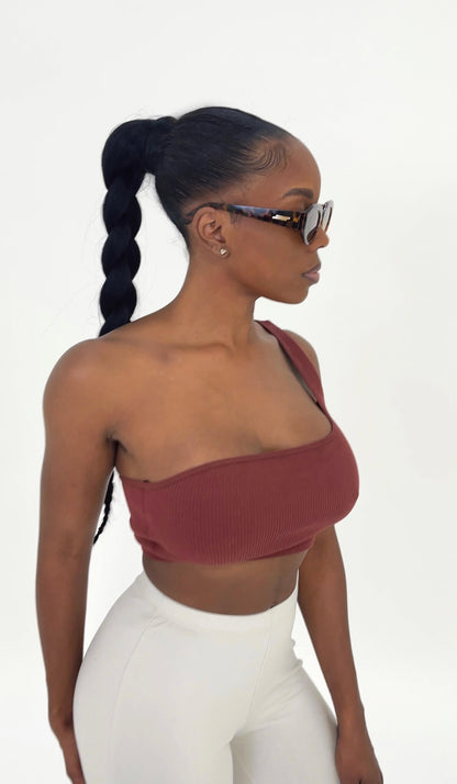 one shoulder top brami