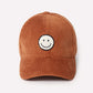 Brown smiley face hat