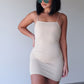 Nude Bungee Strap Bodycon Dress 