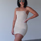 Nude Bungee Strap Bodycon Dress 
