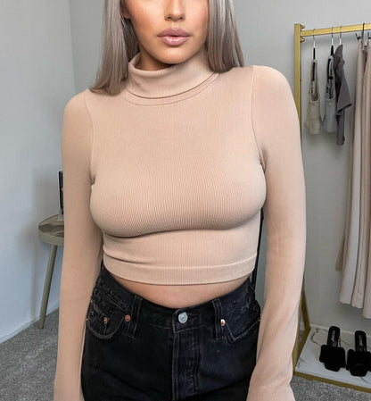 beige turtleneck